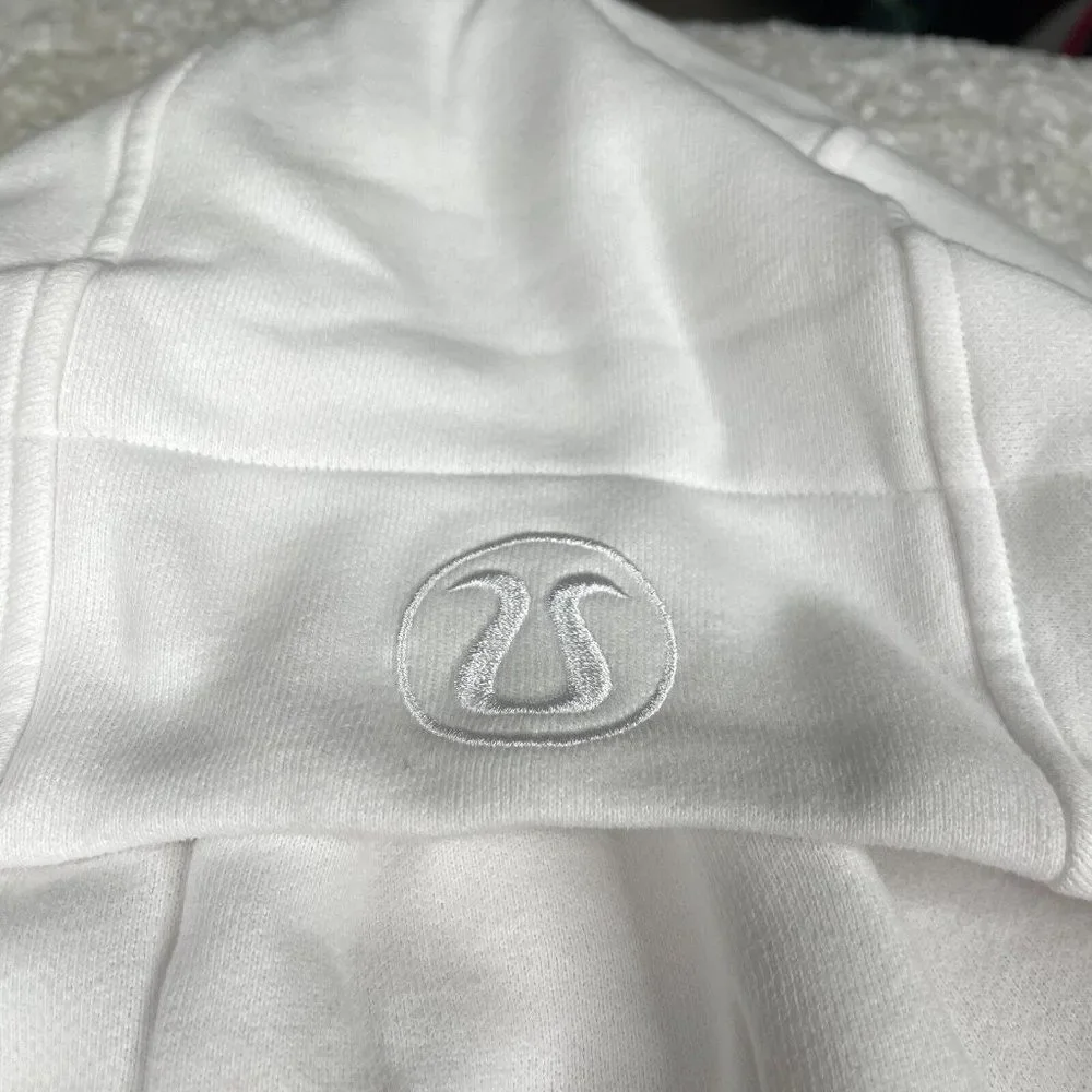 Lululemon Scuba Full Zip Hoodie White Seawheeze NEW